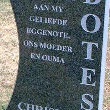 BOTES Christina Phillipina 1921-1996