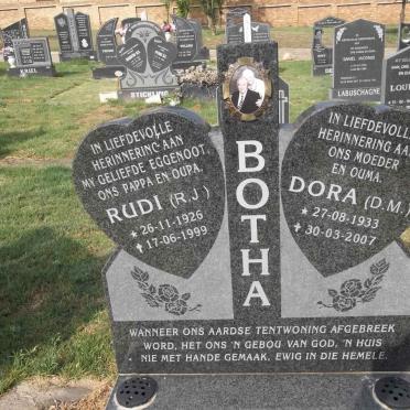 BOTHA R.J. 1926-1999 &amp; D.M. 1933-2007