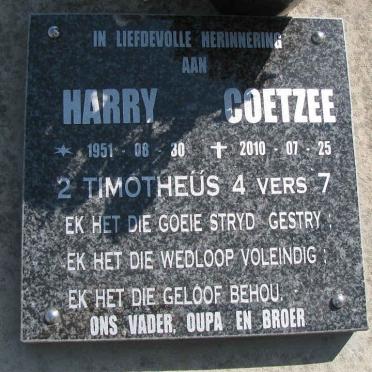 COETZEE Harry 1951-2010