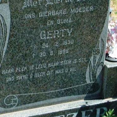 COETZER Gerty 1930-1996