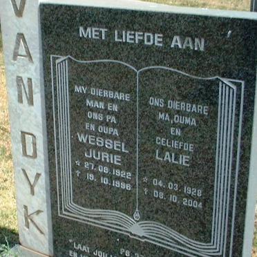 DYK Wessel Jurie, van 1922-1996 &amp; Lalie 1928-2004
