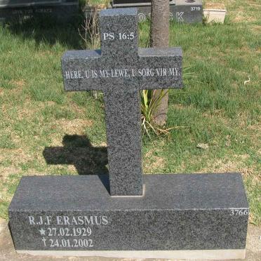 ERASMUS R.J.F. 1929-2002