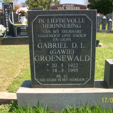 GROENEWALD Gabriel D.L. 1922-1995