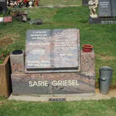 GRIESEL Sarie 1918-2001