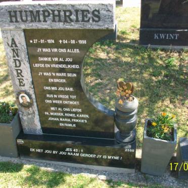 HUMPHRIES André 1974-1998