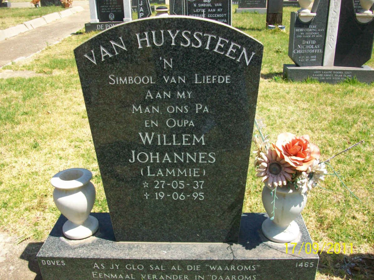 HUYSSTEEN Willem Johannes, van 1937-1995