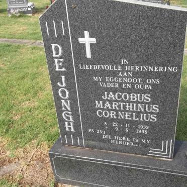 JONGH Jacobus Marthinus Cornelius, de 1932-1999