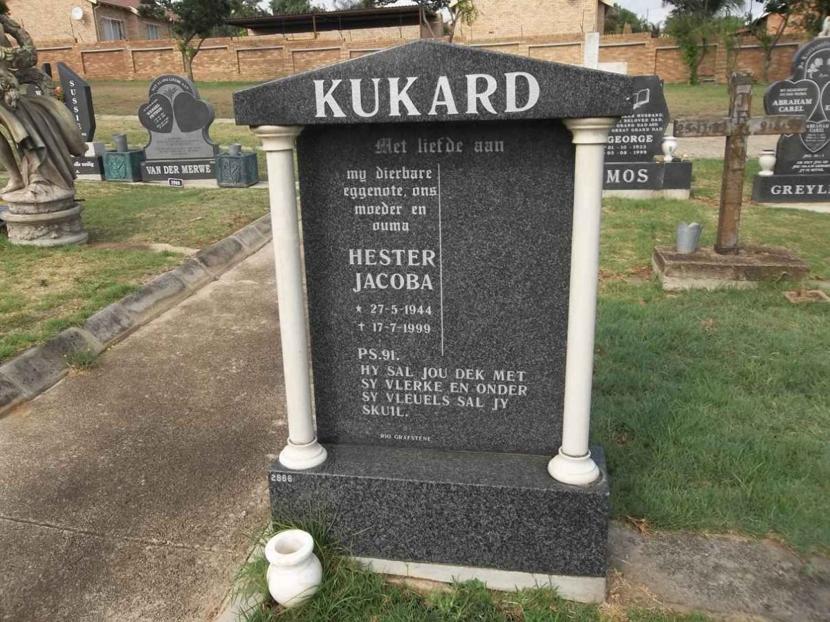 KUKARD Hester Jacoba 1944-1999