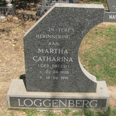 LOGGENBERG Martha Catharina nee BREED 1928-1991