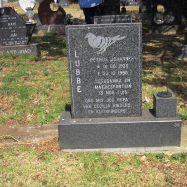 LUBBE Petrus Johannes 1920-1990