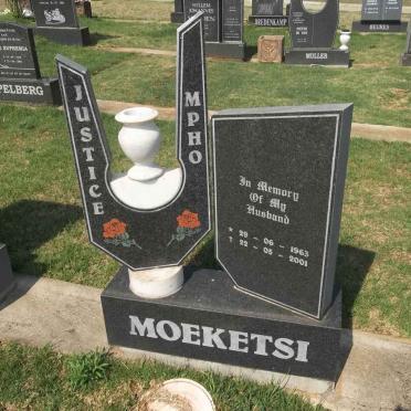 MOEKETSI Justice Mpho 1963-2001