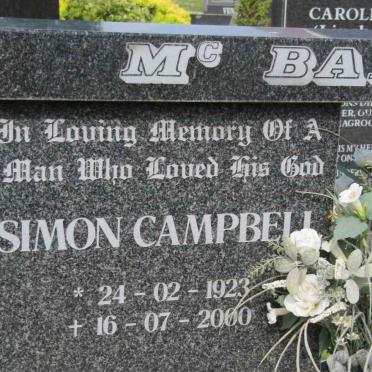 Mc BAIN Simon Campbell 1923-2000