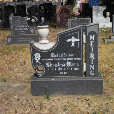 MEIRING Christina Maria 1931-1990