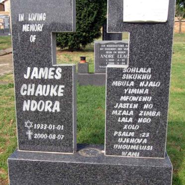 NDORA James Chauke 1933-2000