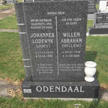 ODENDAAL Willem Abraham 1918-2006 &amp; Johannes Lodewyk 1919-1999