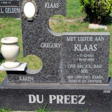 PREEZ Klaas, du 1951-1999