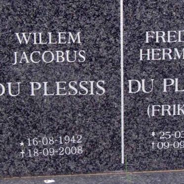 PLESSIS Willem Jacobus, du 1942-2008 :: DU PLESSIS Frederik Hermanus 1966-2000