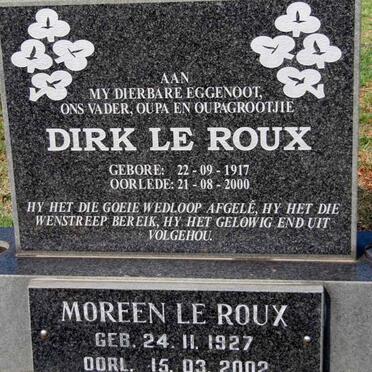 ROUX Dirk, le 1917-2000 &amp; Moreen 1927-2002