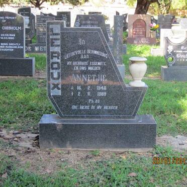 ROUX Annetjie, le 1948-1989