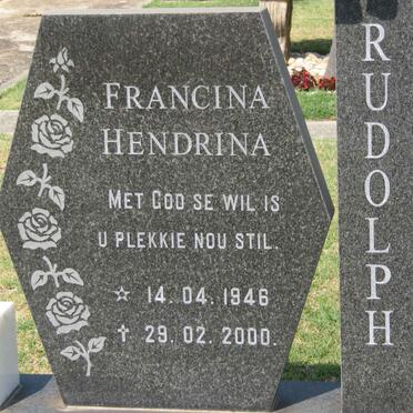 RUDOLPH Francina Hendrina 1946-2000