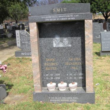 SMIT Dirk Jacobus Kotze 1930-1990 &amp; Jacoba Hendrina NEL 1930-2006