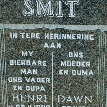 SMIT Henri 1932-1997 &amp; Dawn 1935-