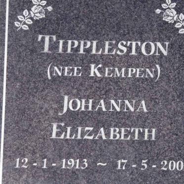 TIPPLESTON Johanna Elizabeth nee KEMPEN 1913-2000