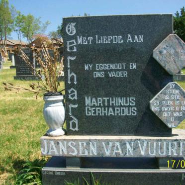 VUUREN Marthinus Gerhardus, Jansen van 1942-1995