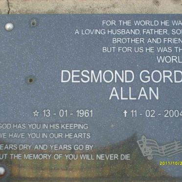 ALLAN Desmond Gordon 1961-2004