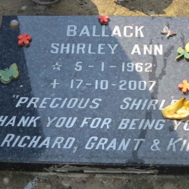 BALLACK Shirley Ann 1962-2007