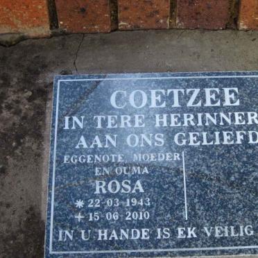 COETZEE Rosa 1943-2010