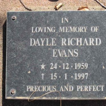 EVANS Dayle Richard 1959-1997