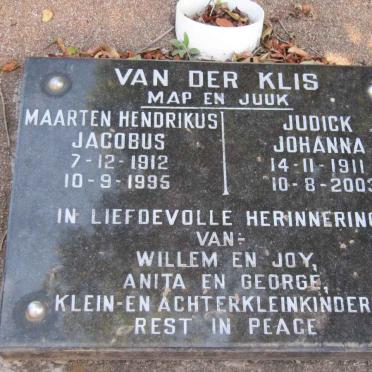 KLIS Maarten Hendrikus Jacobus, van der 1912-1995 &amp; Judick Johanna 1911-2003