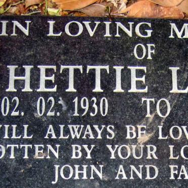 LOBAR Hettie 1930-2001