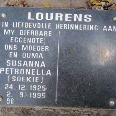 LOURENS Susanna Petronella 1925-1995