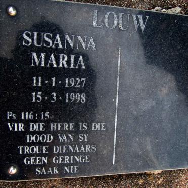 LOUW Susanna Maria 1927-1998