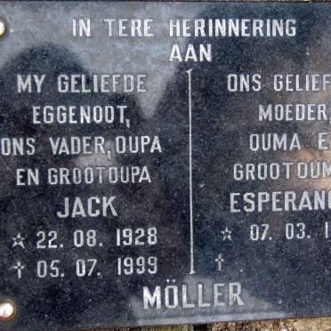MOLLER Jack 1928-1999 &amp; Esperance 1929-