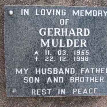 MULDER Gerhard 1955-1998