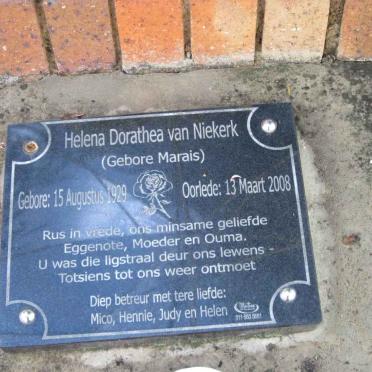 NIEKERK Helena Dorathea, van nee MARAIS 1929-2008