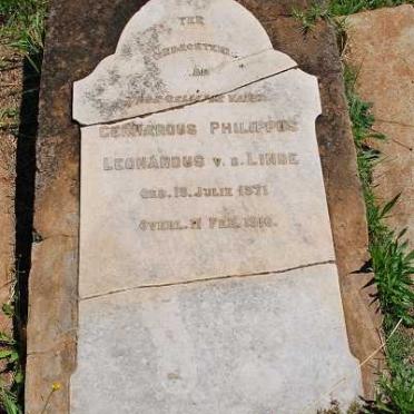 LINDE Gerhardus Philippus, van der 1871-1916