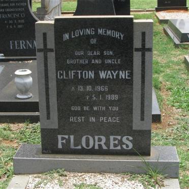 FLORES Clifton Wayne 1966-1989