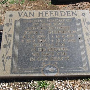 HEERDEN John G., van 1956-1985 :: VAN HEERDEN Stephen M. 1957-1985