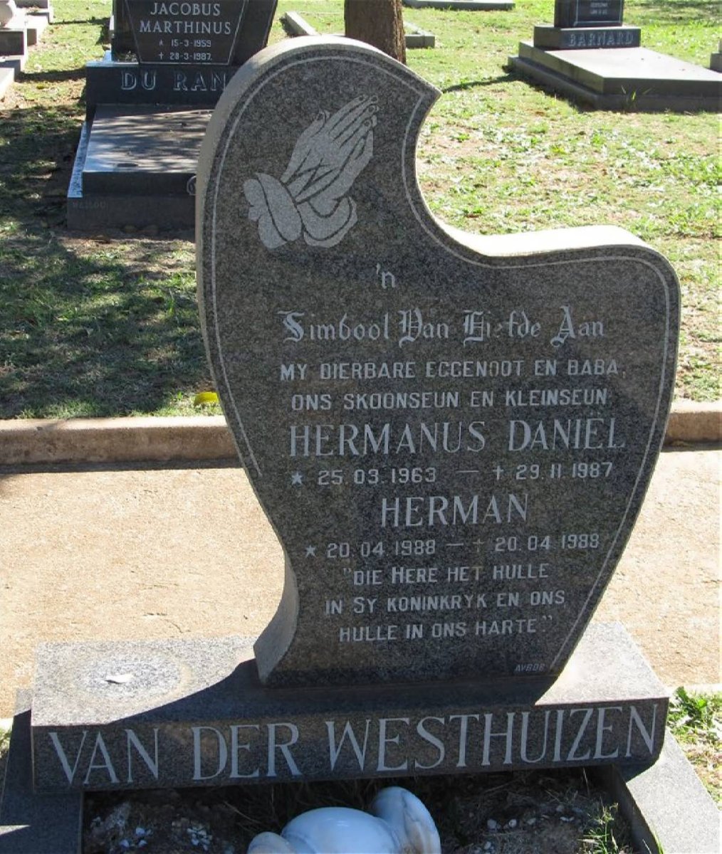 WESTHUIZEN Hermanus Daniel, van der 1963-1987 :: VAN DER WESTHUIZEN Herman 1988-1988