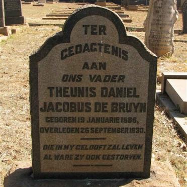 BRUYN Theunis Daniel, de 1866-1930