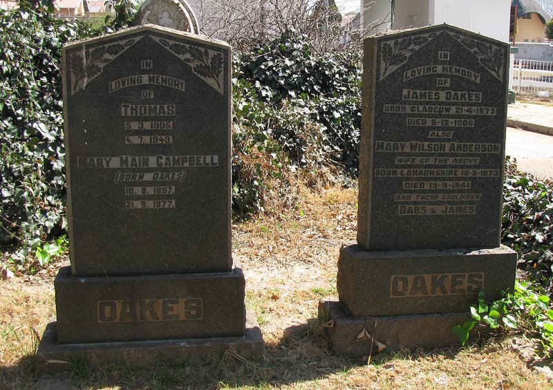 OAKES James 1872-1906 &amp; Mary Wilson ANDERSON 1873-1941 :: OAKES Babs :: OAKES James