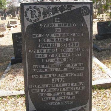 ROGERS Edward -1931 &amp; Jean -1933