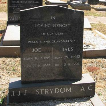 STRYDOM J.J. 1919-1990 &amp; A.C. 1925-1995