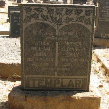 TEMPLAR William John -1943 &amp; Elizabeth Emily -1947