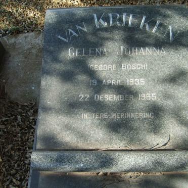 KRIEKEN Celena Johanna, van nee BOSCH 1935-1965