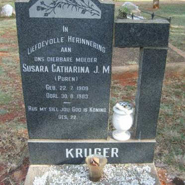 KRUGER Susara Catharina J.M. nee PUREN 1909-1983